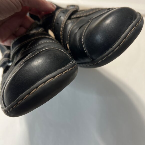 Clarks Black Leather Flats Size 10 - Picture 5 of 9